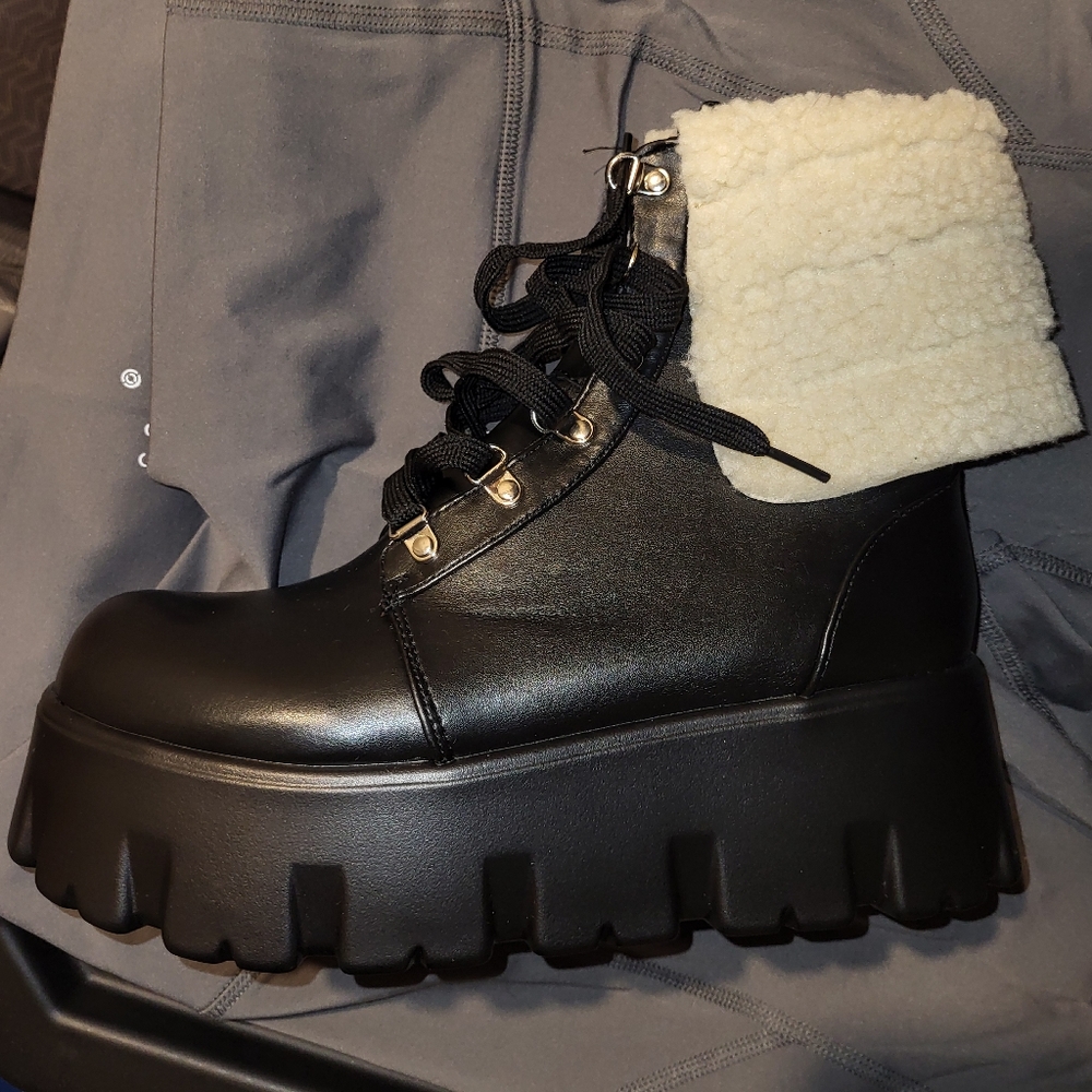 Chunky Platform Booties; trendy, currently in style